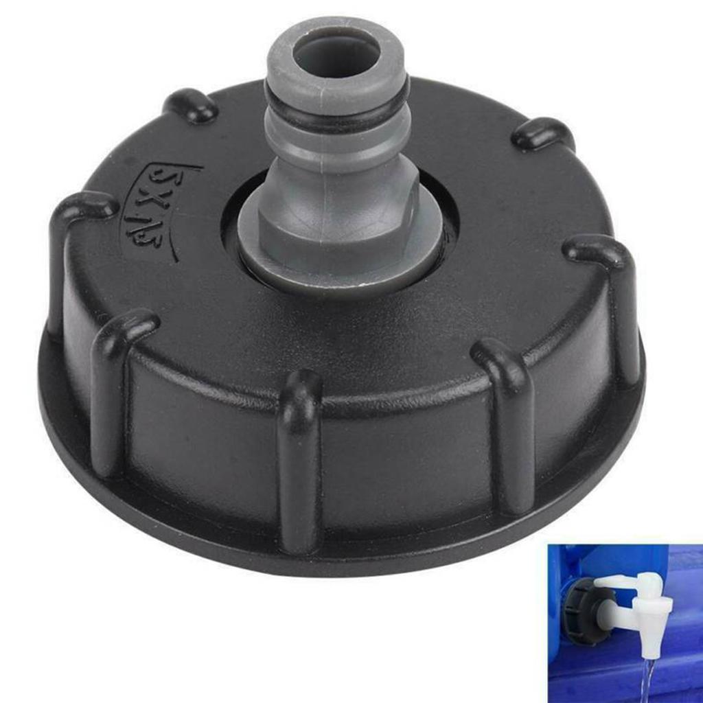 IBC Adapter, 2 Inch Coarse Thread Plastic Connector with Valve for Fine Control, Standard Fit for IBC Water Container