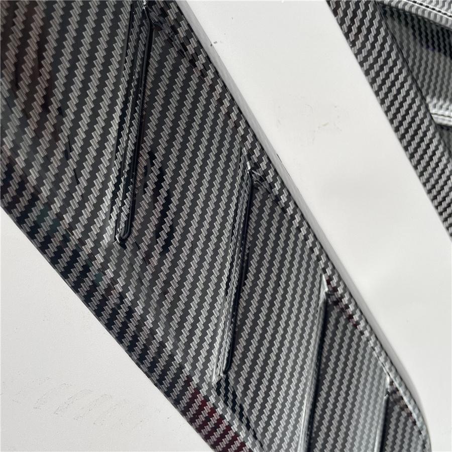 Universal Car Hood Vent Louver Scoop Cover Air Flow Intake Carbon Fiber Look Kit