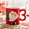 Santa Claus Mug Cartoon Ceramic Coffee Cup Decorate Home Breakfast Drinks Oatmeal Milk Mug Fine Ceramic Coffee Cup Holiday Gifts