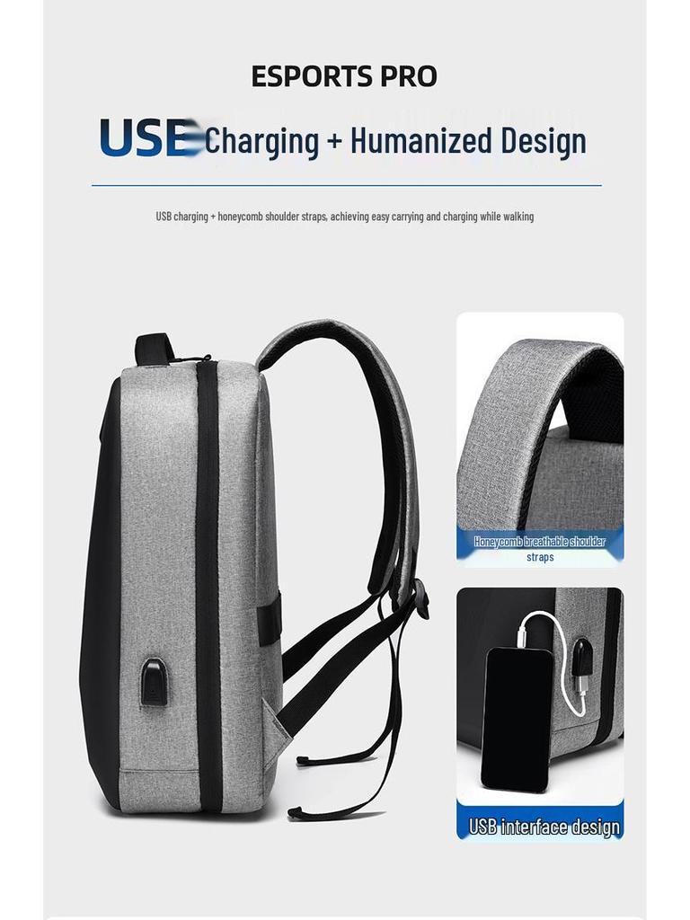 Men's Trendy Anti-Theft Lightweight Multi-Compartment Laptop Backpack