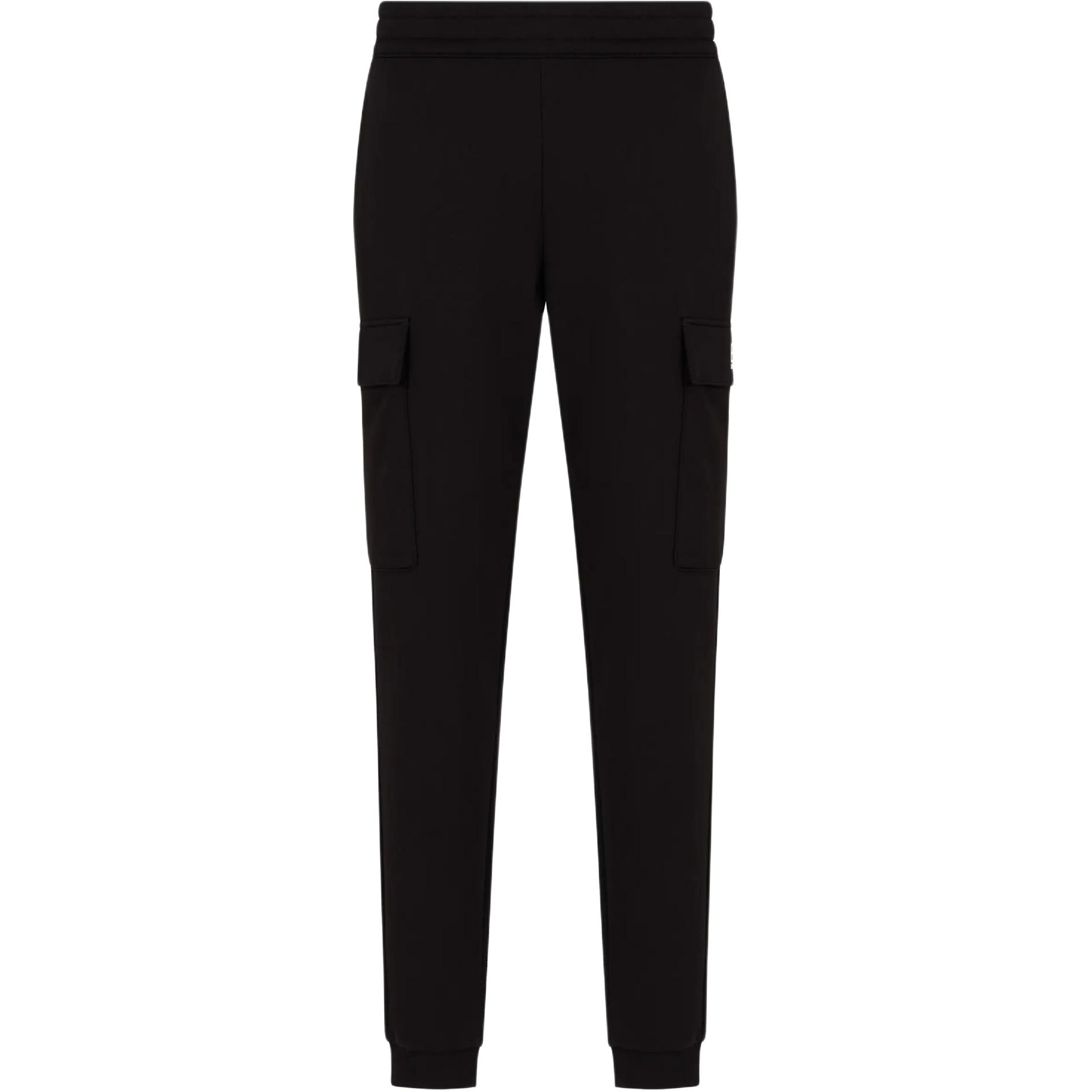 

Emporio Armani EA7 FW24 Solid Logo Elastic Waist Cuffed Casual Pants Men pants Black 8NPP68-PJVTZ-1200 L