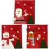 Christmas Chair Covers Cute Cartoon Santa Chair Back Decor for New Year Dining Slipcovers Dinner Banquet Holiday Party