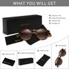 SUNGAIT Classic Vintage Round Polarized Sunglasses for Men and Retro UV400 JP Women, Style, Protection, SGT166-LBWSC