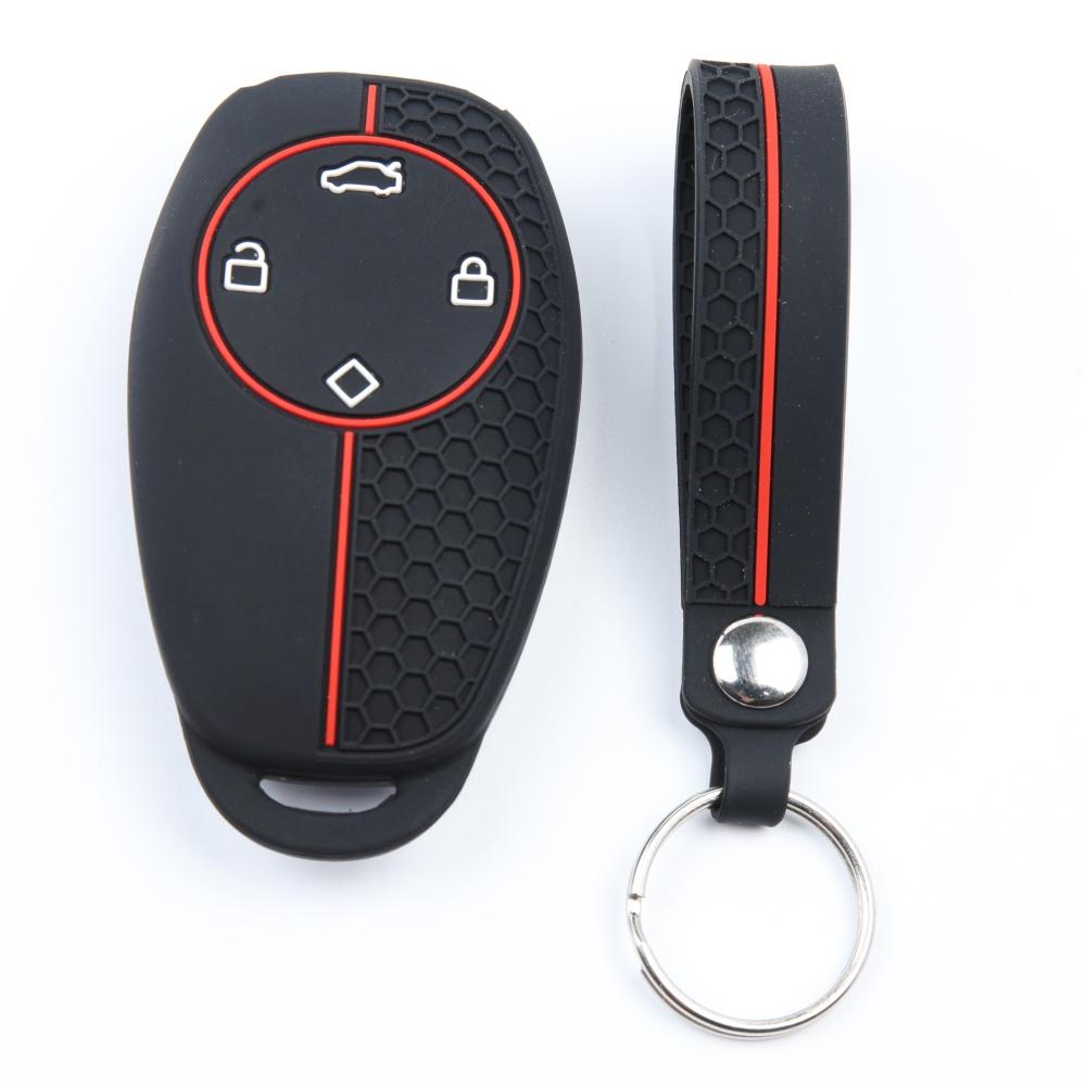 Key Fob Cover for Leapmotor T03 S01 C11 C01 with Keychain Silicone Full Coverage Protective Case Anti-Scratch Guard Shockproof Protection