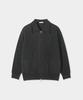 Birbante Multi-Blend Collar Two-Way Zip-Up Knit - Charcoal/Grey