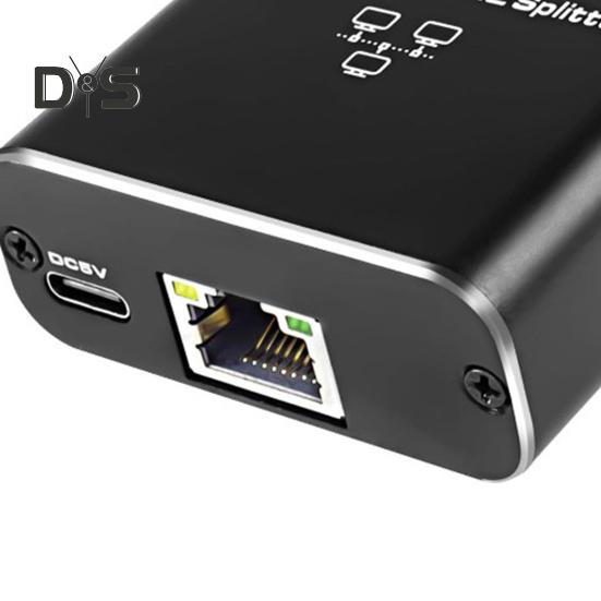 Ethernet Splitter, 100Mbps High Speed Netzwerk Verteiler, Universeller Plug-Play Gigabit Ethernet Splitter, LAN Splitter mit USB Stromkabel