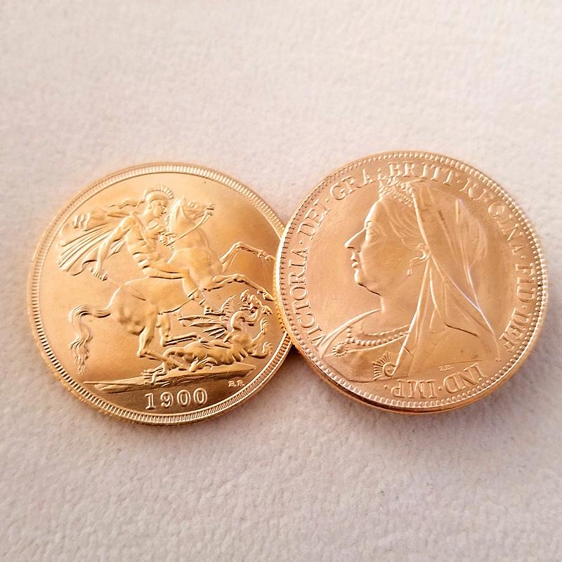 Queen of England Coins (1893-1900) Antique Crafts, Made of Brass Material, 8 Styles, Different Years