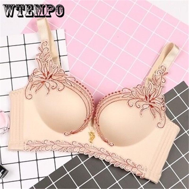 Dames Top Push-up BH Volle Cup Sexy Kant BHs voor Vrouwen Bralette Top Grote Maten Naadloos 32A