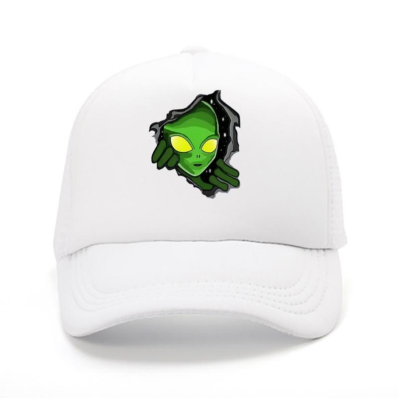 pc ATHACER Alien Theme Baseball Cap Retro washed black suitable for outdoor fashion Unisex and Women Halloween headwear