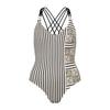 Biba Womens/Ladies Kayla Striped Low Plunge One Piece Swimsuit
