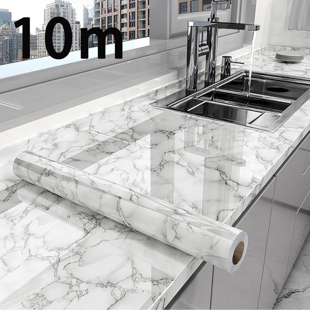 Marble 0.55m PVC self-adhesive waterproof and stain resistant wallpaper living room and kitchen stickers