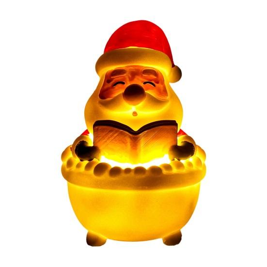 Christmas Night Light Small Resin LED Santa/Jesus/Snowman Lamp Christmas Nursery Nightlight for Kids Bedroom Tabletop Decor