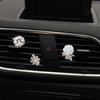 Diamond Flower Pearl Car Vent Air Perfume Clip Freshener Ornaments Decoration