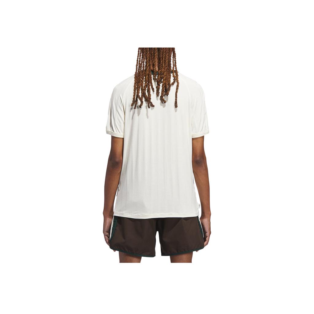 adidas X CLOT Rib Tee White/Green Night Unisex Tops JN7728