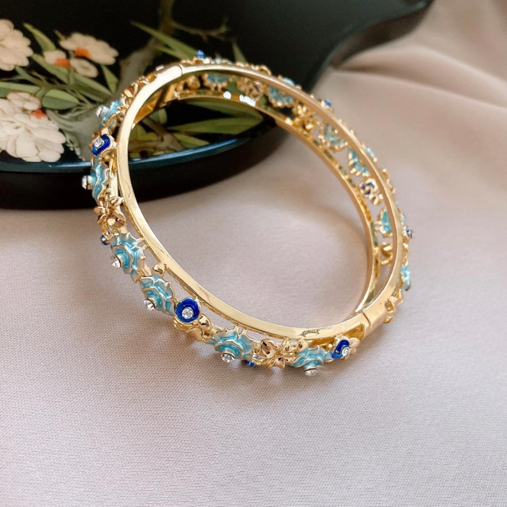 

Двойной браслет Винтажный браслет Cloisonne Традиционный женский браслет на руку для девочек Style 4