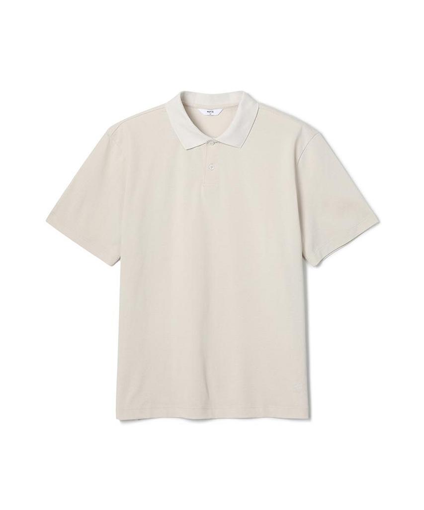 NOTIG Cotton Blend Aerocool Pique T-Shirt Beige_Oks2T1Ts101I1