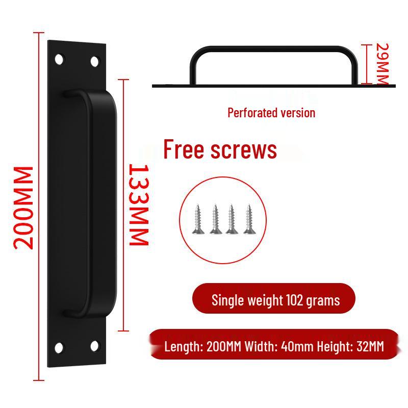 Aluminum Alloy No-Drill Door Handle for Glass, Window, Balcony, Sliding, and Cabinet Doors