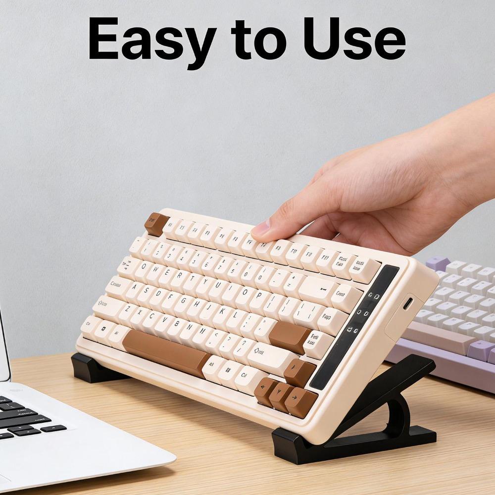 Keyboard Elevated Stand Plastic Ergonomic Tilted Elevator Brackets Anti Slip Desktop Keyboard Riser Holder Office Home Accesso
