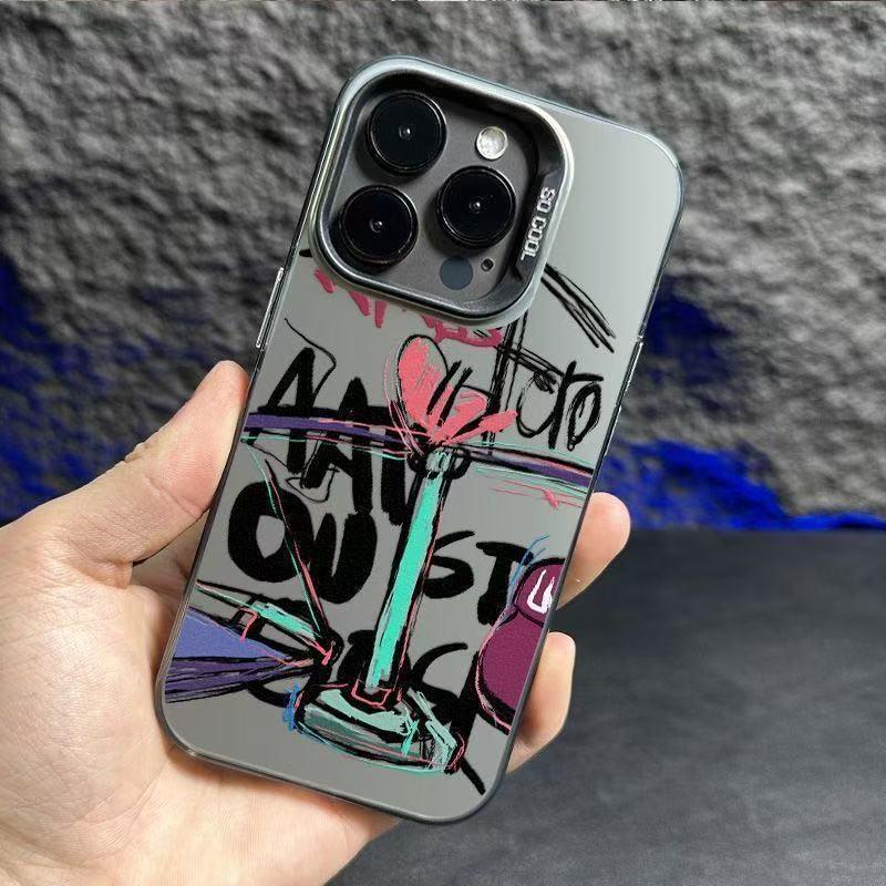 Street Graffiti iPhone 17 Case for 13 Pro Max/14X/16 Pro, Trendy Drop-Proof Design