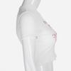 White Chinese Character Dragon Print T Shirt Women Bodycon Casual T-Shirt Femme Streetwear Tops
