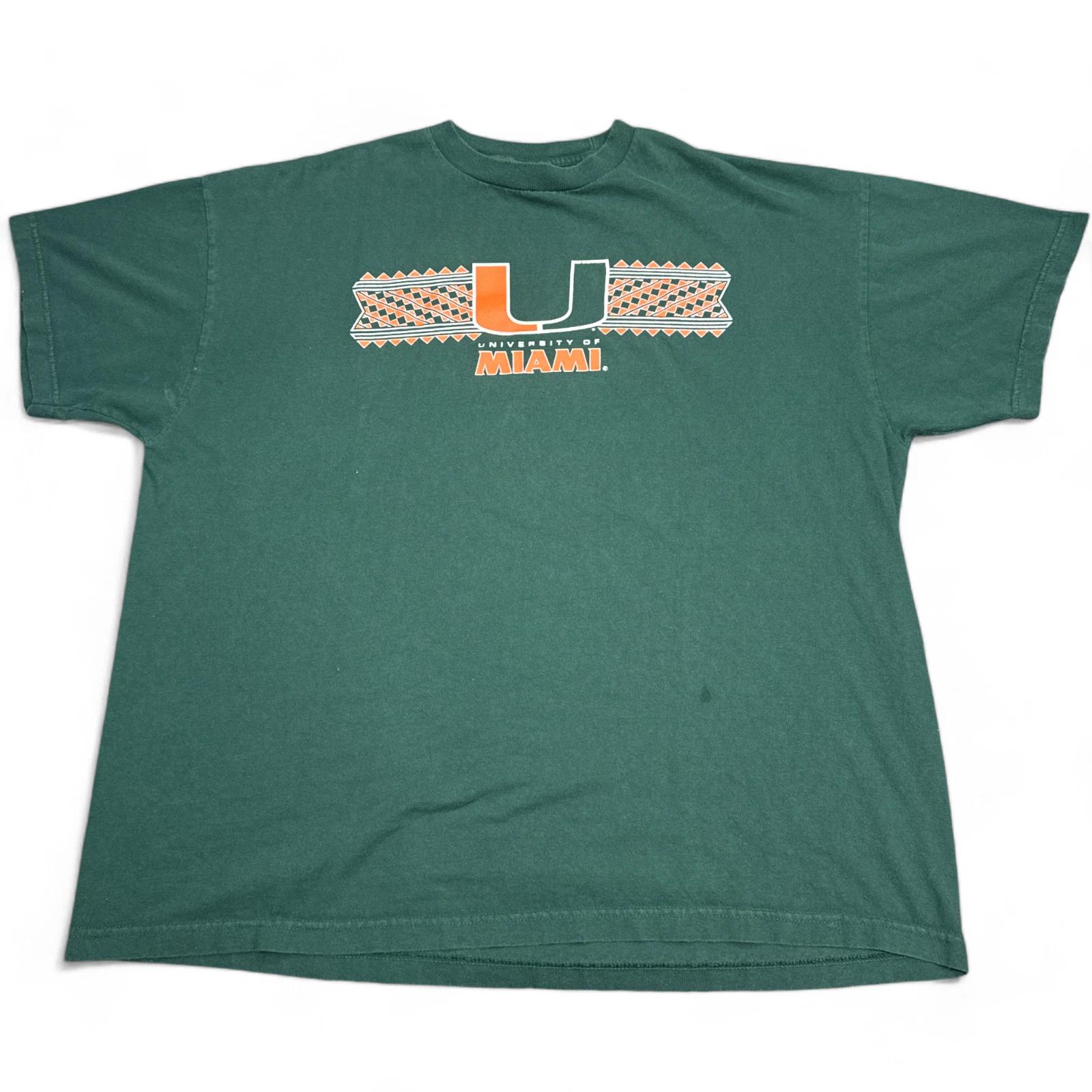 

Vintage 90s Univery of Miami Hurricanes UM T Shirt Adult Size 2XL XXL USA Made S