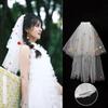 Photo Props Pompom Mesh Tulle Colorful White Veil Wedding Veils  Bridal Veils Headdress Accessories