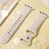 Engraved Strap For Apple Watch Band 42mm 44mm 45mm 41mm 40mm 49mm Silicone Floral Bracelet Correa Series 8 9 7 SE 4 5 6 Ultra 2
