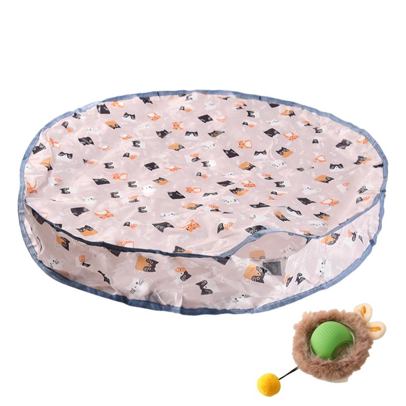 Smart Interactive Cat Toys Ball Fast Rolling In Pouch Hide and Seek Kitten Toy Motion Activated Interactive Cat Toy for Indoor