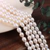 1String, Fashion Women's Natural Freshwater Pearls, 7-8 Mm, White Rice Pearl Beads for DIY Necklaces, Bracelets Accessories, Jewelry Making 36cm