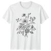 Hand Drawn Wildflower Bouquet Botanical Unisexs TShirt Botanical Sketch Floral