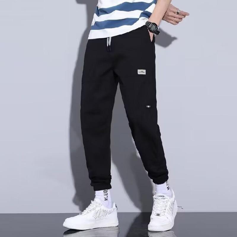 20264 Men's Korean Retro Work Pants - Spring/Autumn, Loose Straight Leg, Trendy Casual Joggers