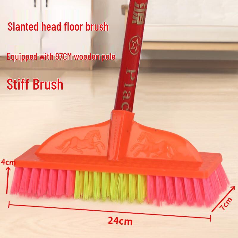 ZhiShi Stiff Bristle Bathroom Floor Scrub Brush Set