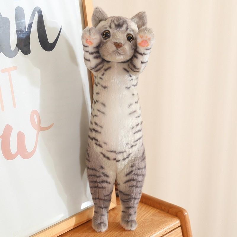 Standing Posture Cute Cat Plush Toy Pp Cotton Girls Gift Kids Room Decor