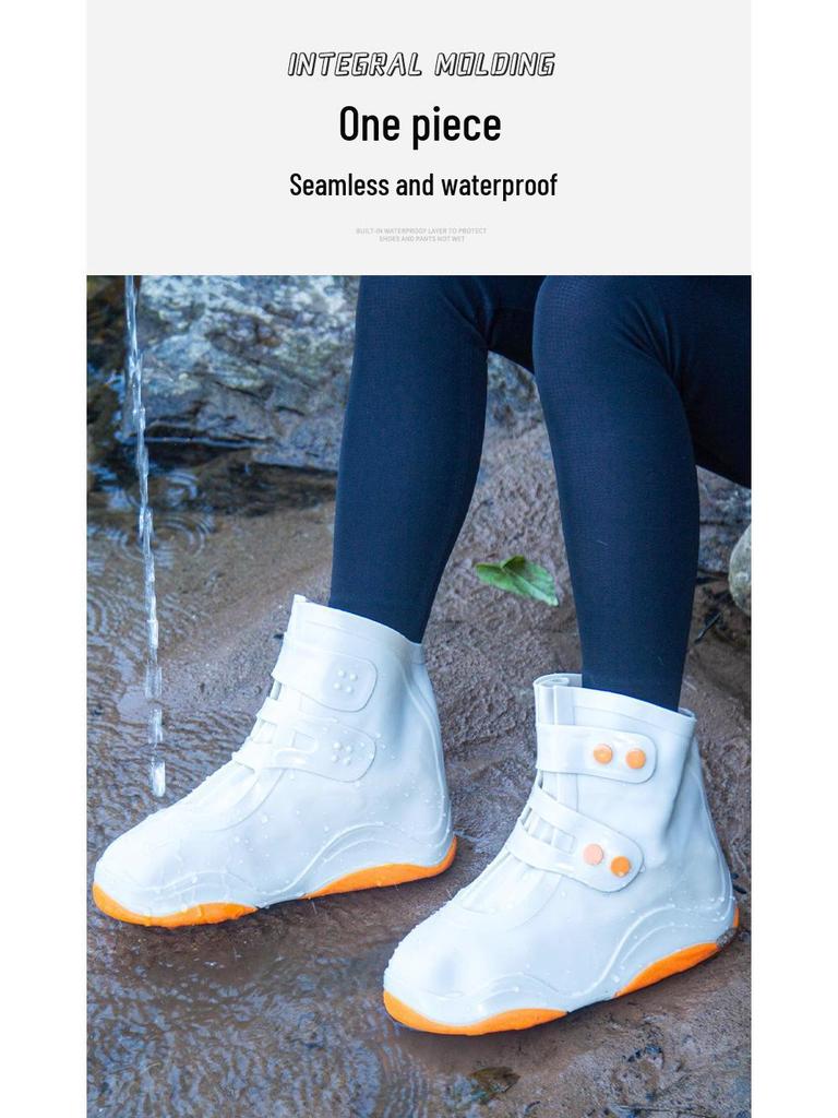 Silicone Waterproof Non-Slip Overshoes for Adults & Children: Anti-Fouling, Thick, Wear-Resistant, Portable, Easy On/Off Rain Boot Covers