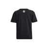 Under Armour Letter Print Round Neck Pullover Short Sleeve Drop Shoulder T-Shirt Women T-Shirt Black 1374168-001
