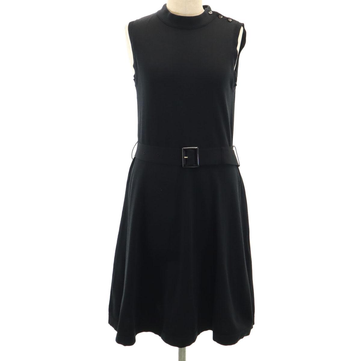 

BLUE LABEL CRESTBRIDGE Вязаное платье без рукавов 38 черный Женский Б/У