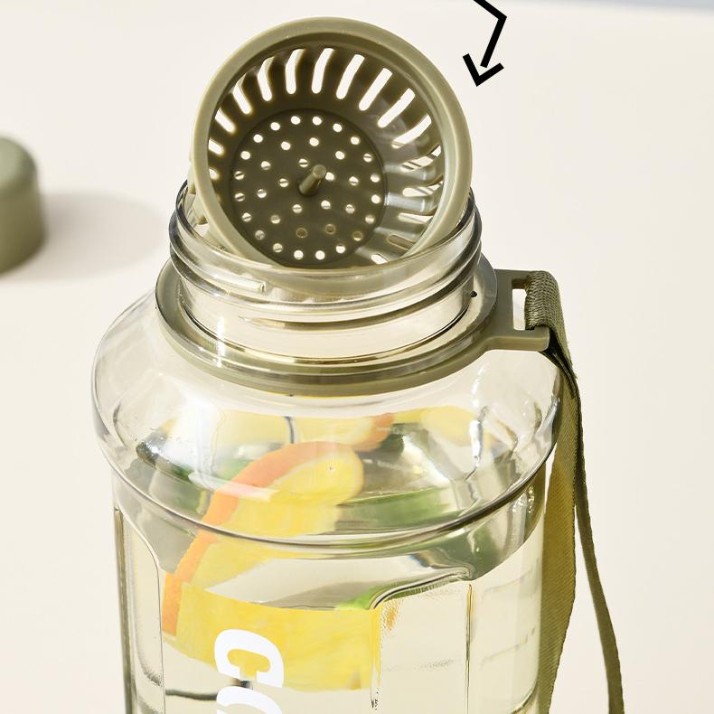 Simple Plastic Water Cup Portable Outdoor Sports Bottle for Water with Filter Sturdy Water Bottle Large Capacity Kettle