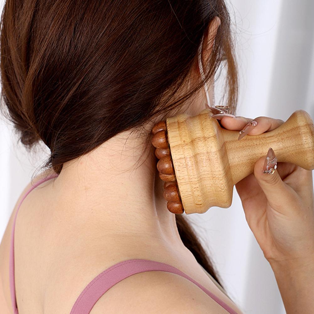 1Pcs  Wood Mushroom Massage Tools, Wooden Mushroom Massager, Drainage Massage Cup Tools For Body Shaping