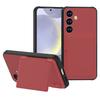 For Samsung Galaxy S25+ Case with Card Holder Hidden Mirror PC+TPU Kickstand Phone Cover