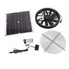 18V 12W Solar Exhaust Fan Kit Waterproof DC Brushless Round Solar Panel Cooling Fan for Workshop