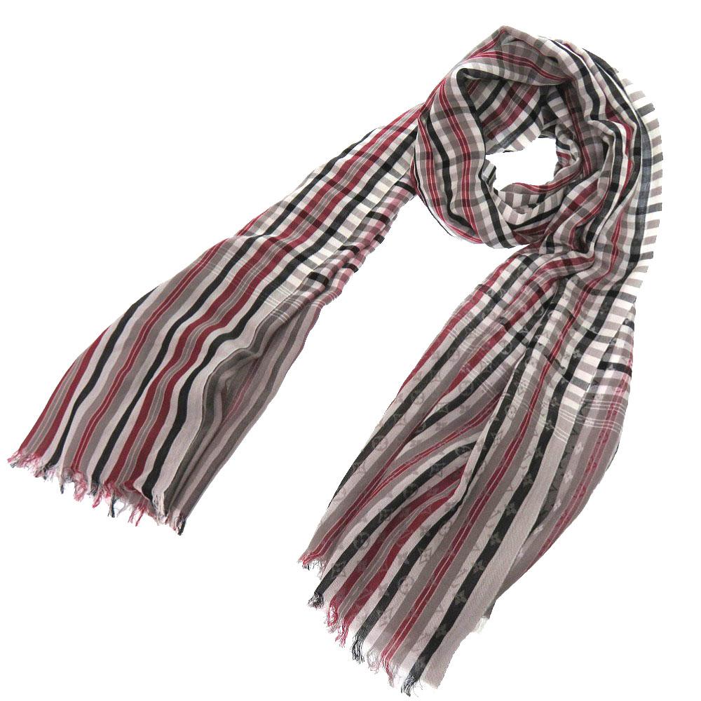 Used AUTHENTIC LOUIS VUITTON M75581 Etol Madras Check Monogram Stole Stall cotton