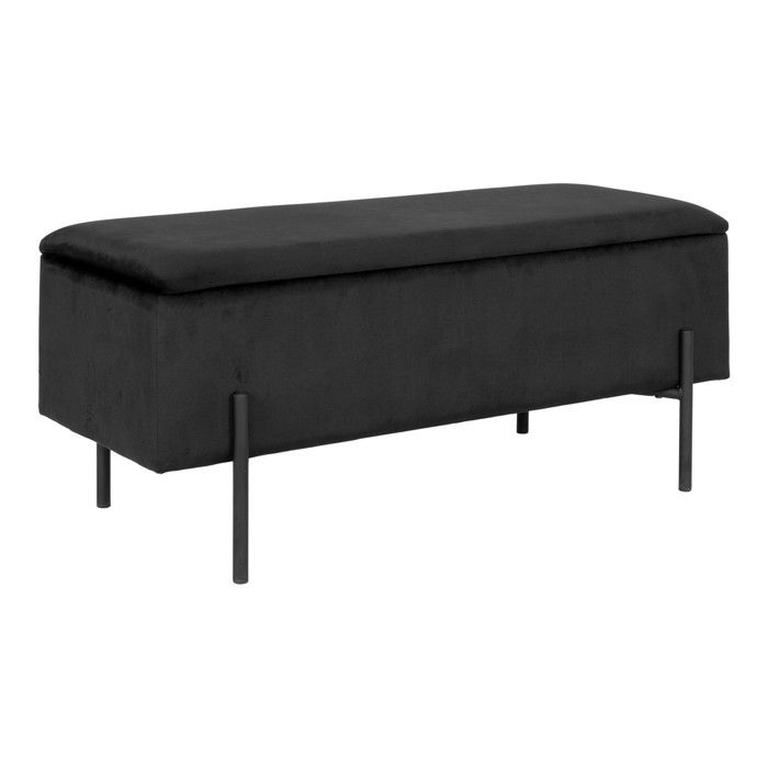 House Nordic Banc avec rangement Luna Noir 442802