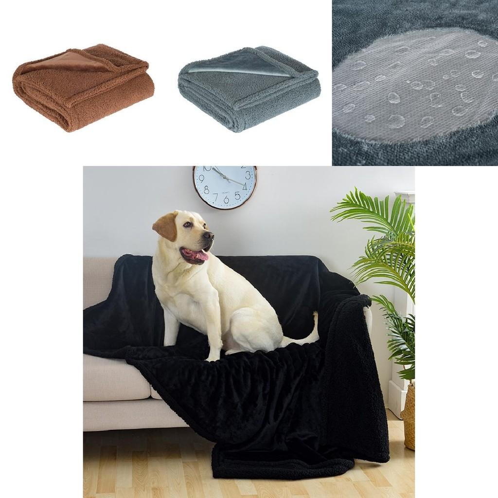 Durable Waterproof Pet Blanket Thick Flannel Plush Sherpa Design Perfect For Dog Beds And Lounging