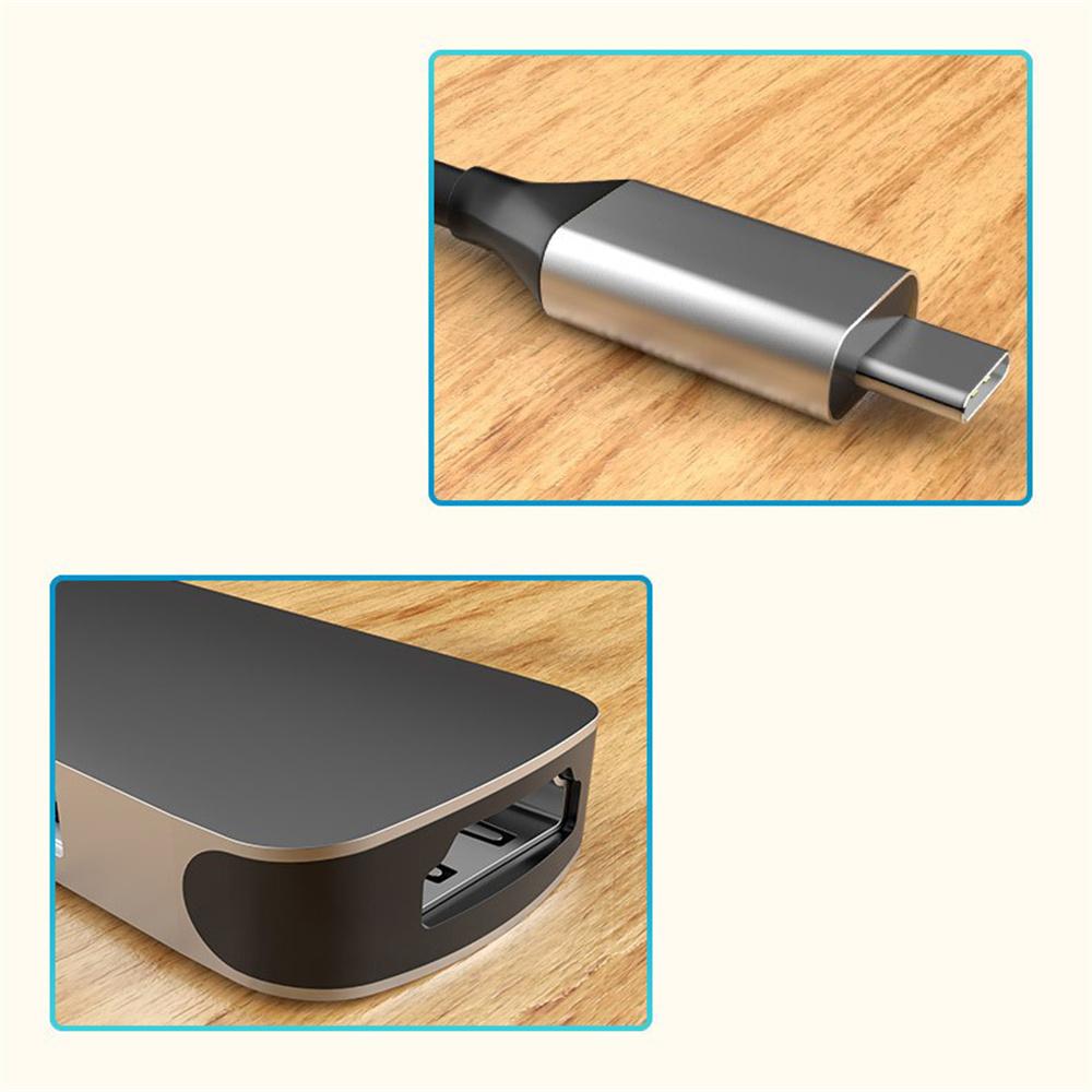 6-in-1 Type-C Docking Station Multi-Function Hub USB3.0 For Most Computer
