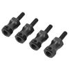 4Pcs Hex Wheel Hub Extension Adapter Steel Widen 15mm 1/10 RC Hex Hub Coupler for LOSI Baja Rey Black