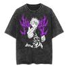 Jujutsu Kaisen Gojo Satoru Men's and Women's T-Shirts Summer New Vintage Washed Old Harajuku