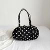 Foldable Polka Dot Tote Bag Lightweight Bowling Bag Fashion Nylon Handbag  Sports