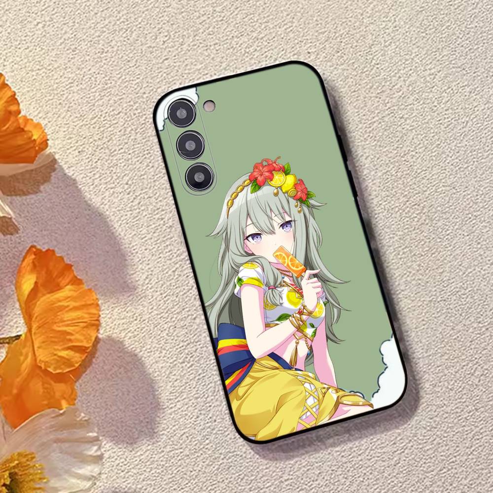 Game Project Sekai N-Nene Kusanagi Phone Case Black Silicone Soft For Samsung Galaxy A73,A72,A71,A70,A53,A52,A51