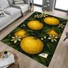 1 Stück Zitronenblumen Extra Groß Rutschfester Bodenteppich, Büro, Familie, Schlafzimmer, Studio - Großer Teppich Innenbereiche, Lebendige Farben-A270