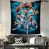 Messi Poster Wall Hanging Printed Fabric Blanket Decorative Tapestries for Bedroom Living Room Home Decor